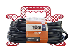 EXTENSÃO PROLONGADOR 10M TRIPOLAR PRETO 20A