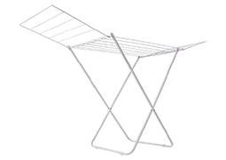 VARAL DE CHÃO COM ASAS AÇO BRANCO 133X53X95CM