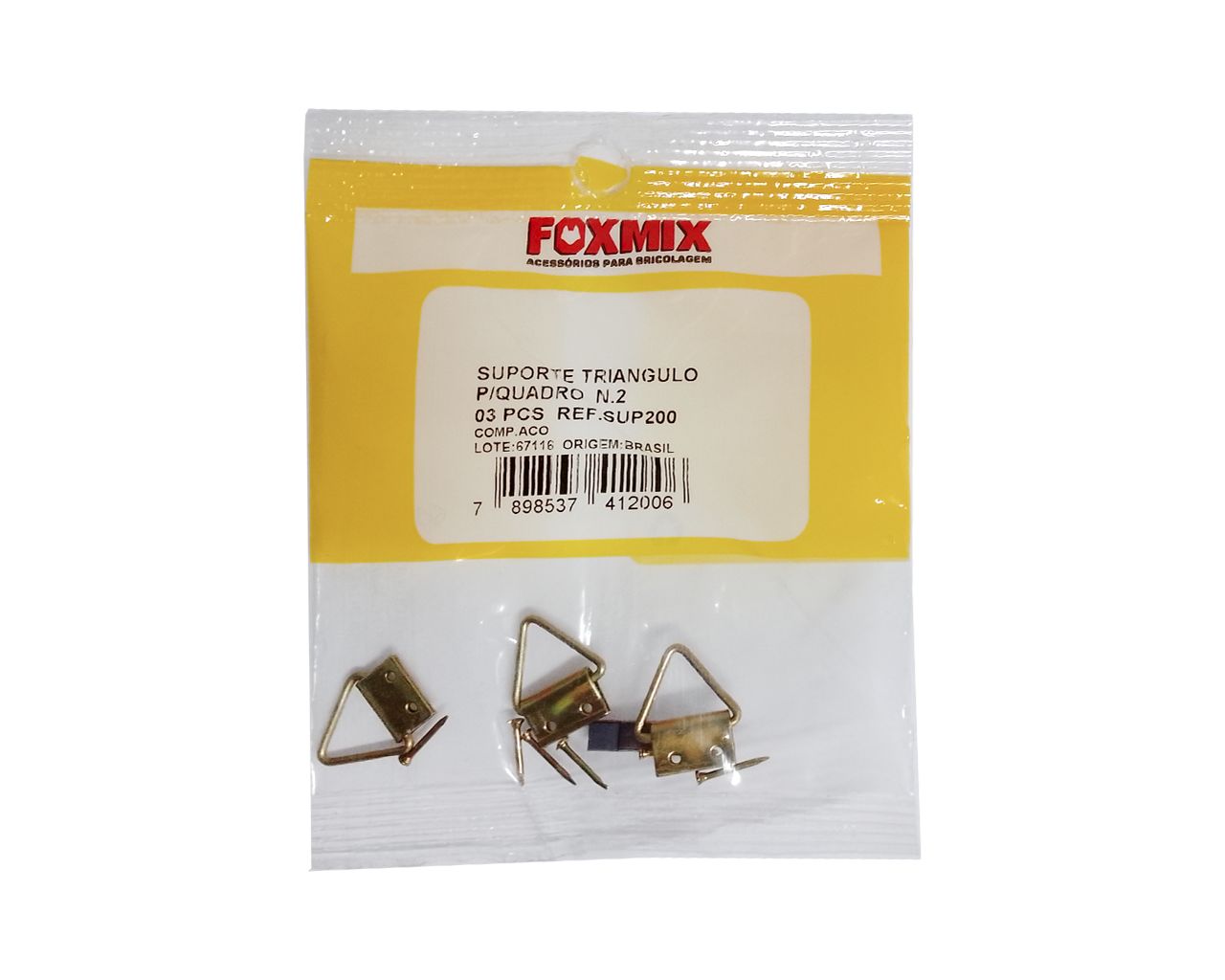 ENCARTELADO - SUPORTE TRIÂNGULO NR 2 3PCS CT03