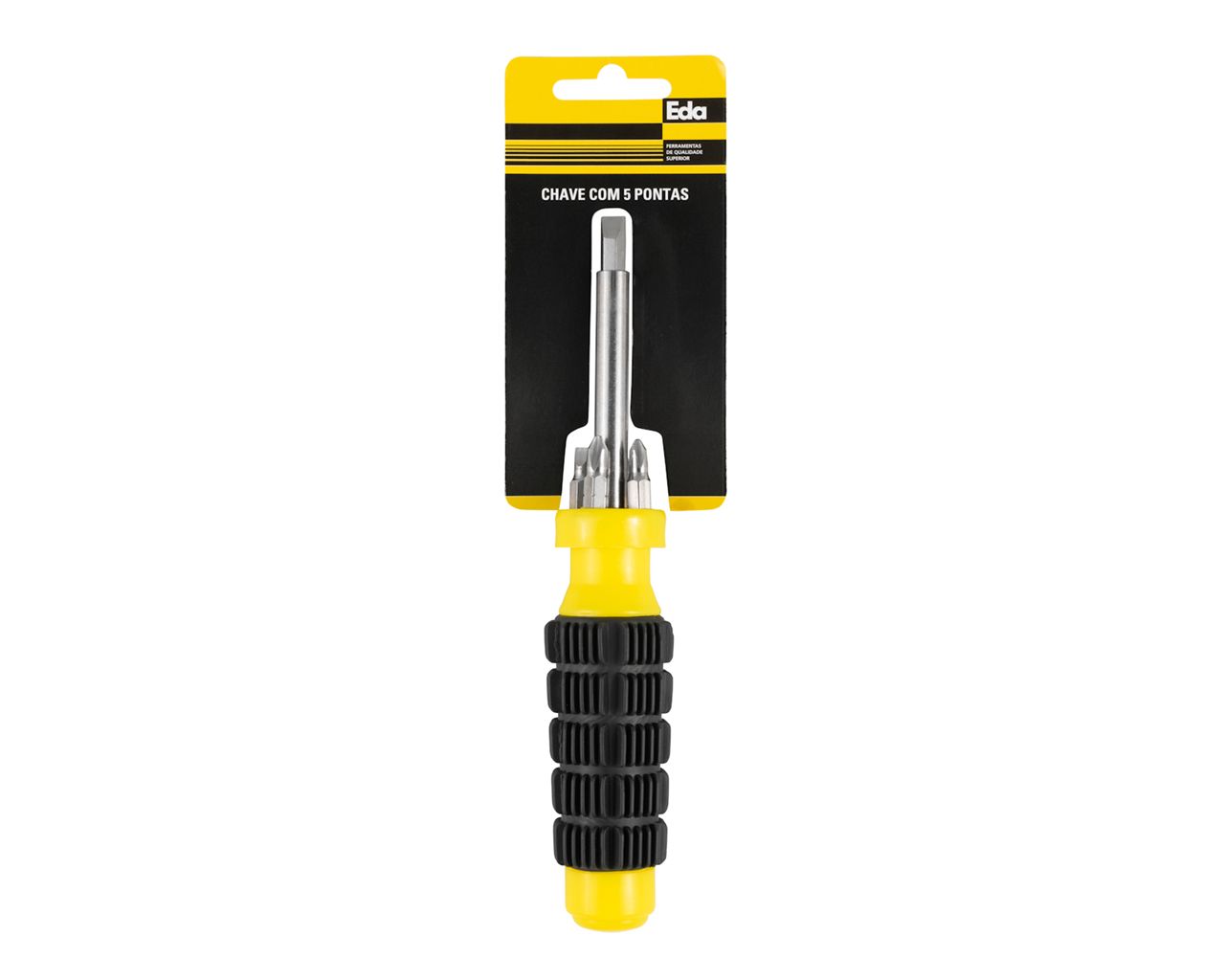 CHAVE FENDA JOGO COM 05 BITS CABO EMBORRACHADO BLISTER
