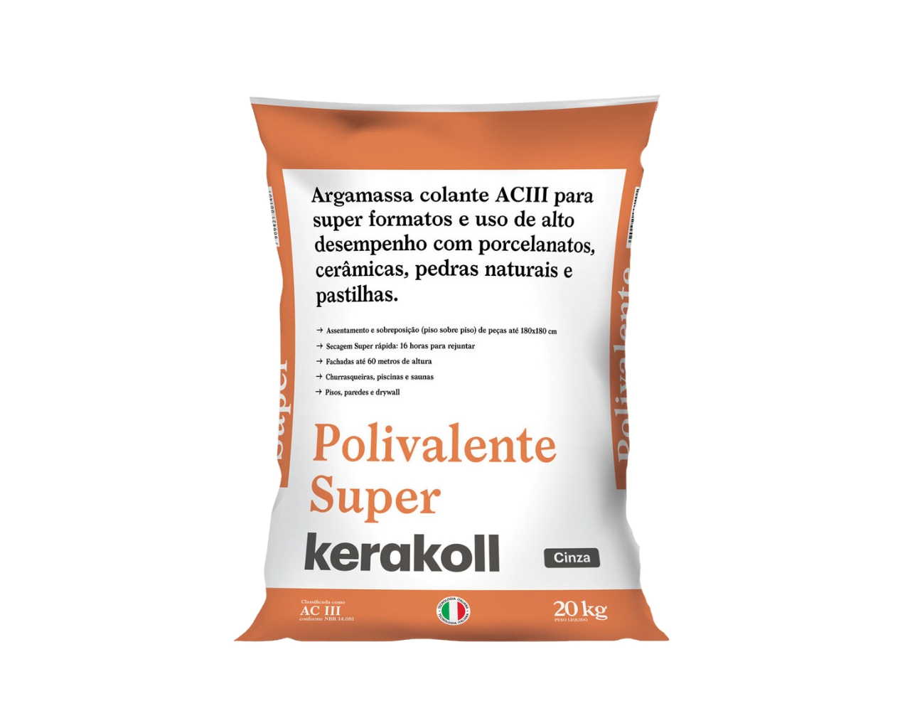 ARGAMASSA POLIVALENTE PRO AC III CINZA 20KG