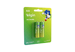 PILHA ALCALINA ELGIN SONIC AA COM 2 BLISTER