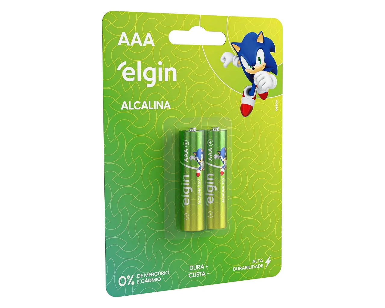 PILHA ALCALINA ELGIN SONIC AAA 2PCS BLISTER