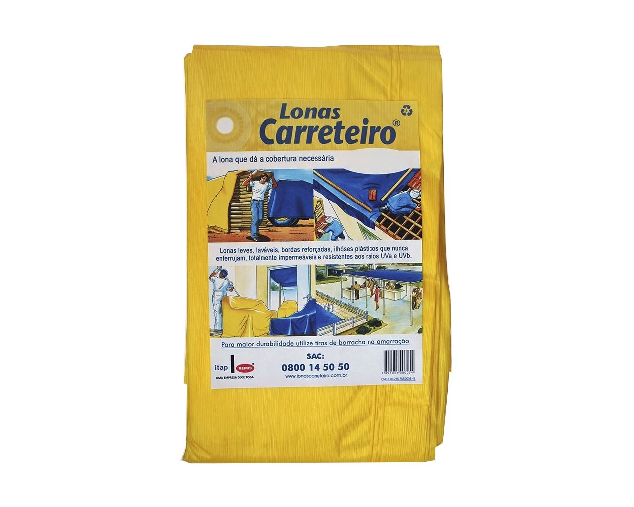 LONA CARRETEIRO AMARELA 6X7M 