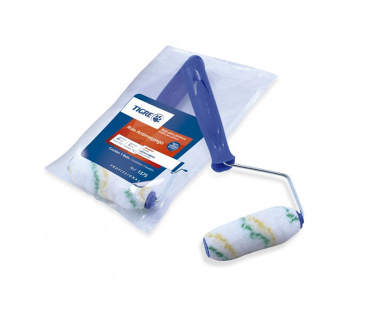 ROLO DE LÃ SINTÉTICA ANTI-RESPINGO 09CM COM CABO 1375