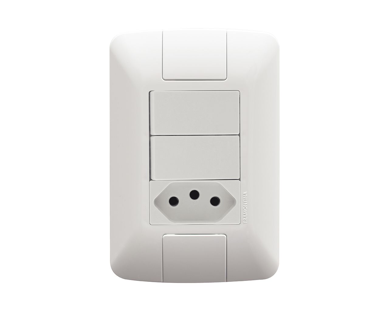 INTERRUPTOR ARIA 2 SIMPLES+ TOM 20A COM PLACA