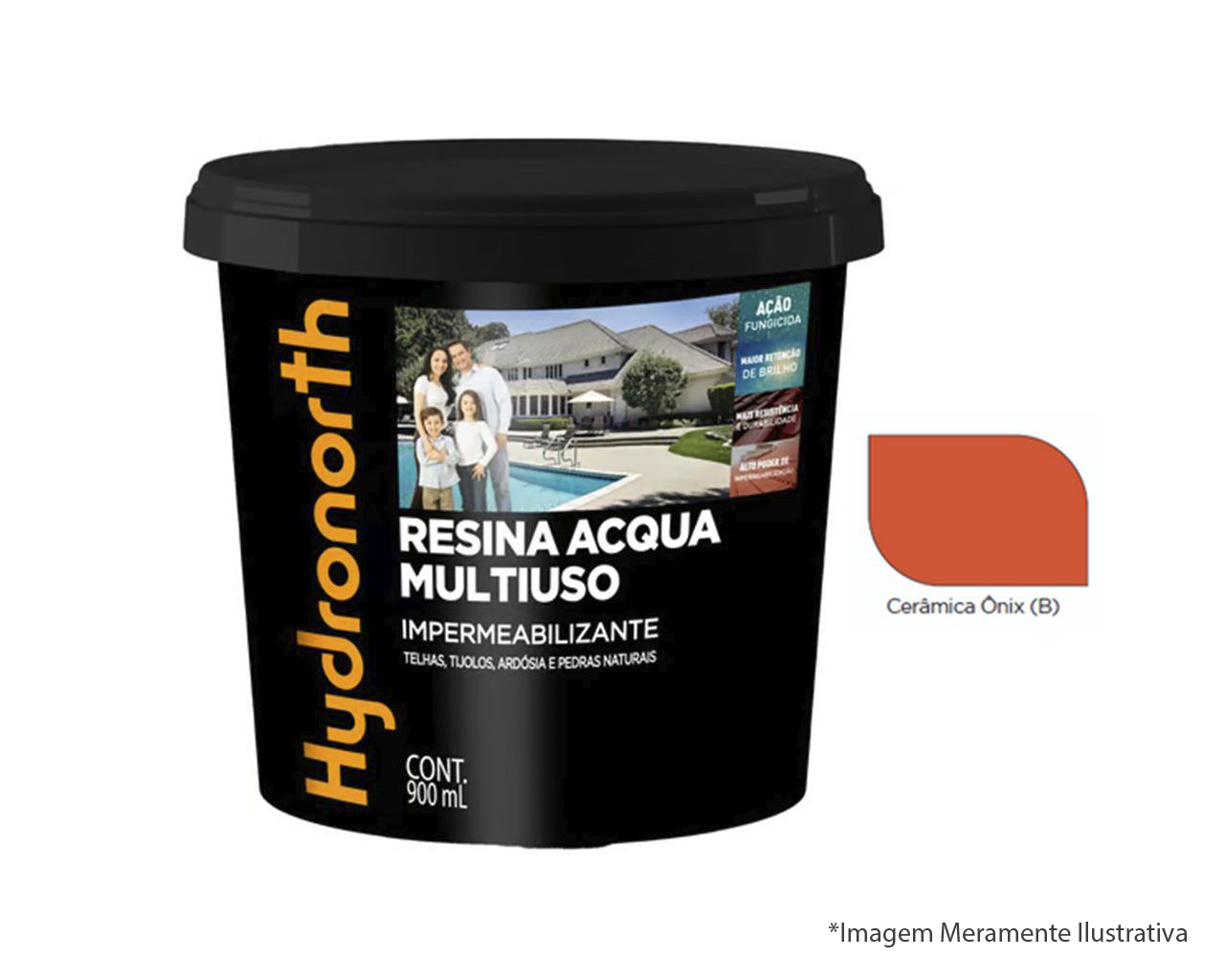 RESINA ACQUA MULTIUSO COR CERÂMICA ONIX 900ML