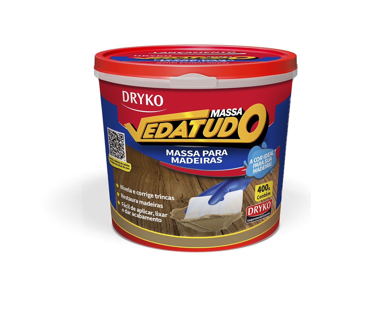 MASSA PARA MADEIRA DRYKO IMBUIA 400G
