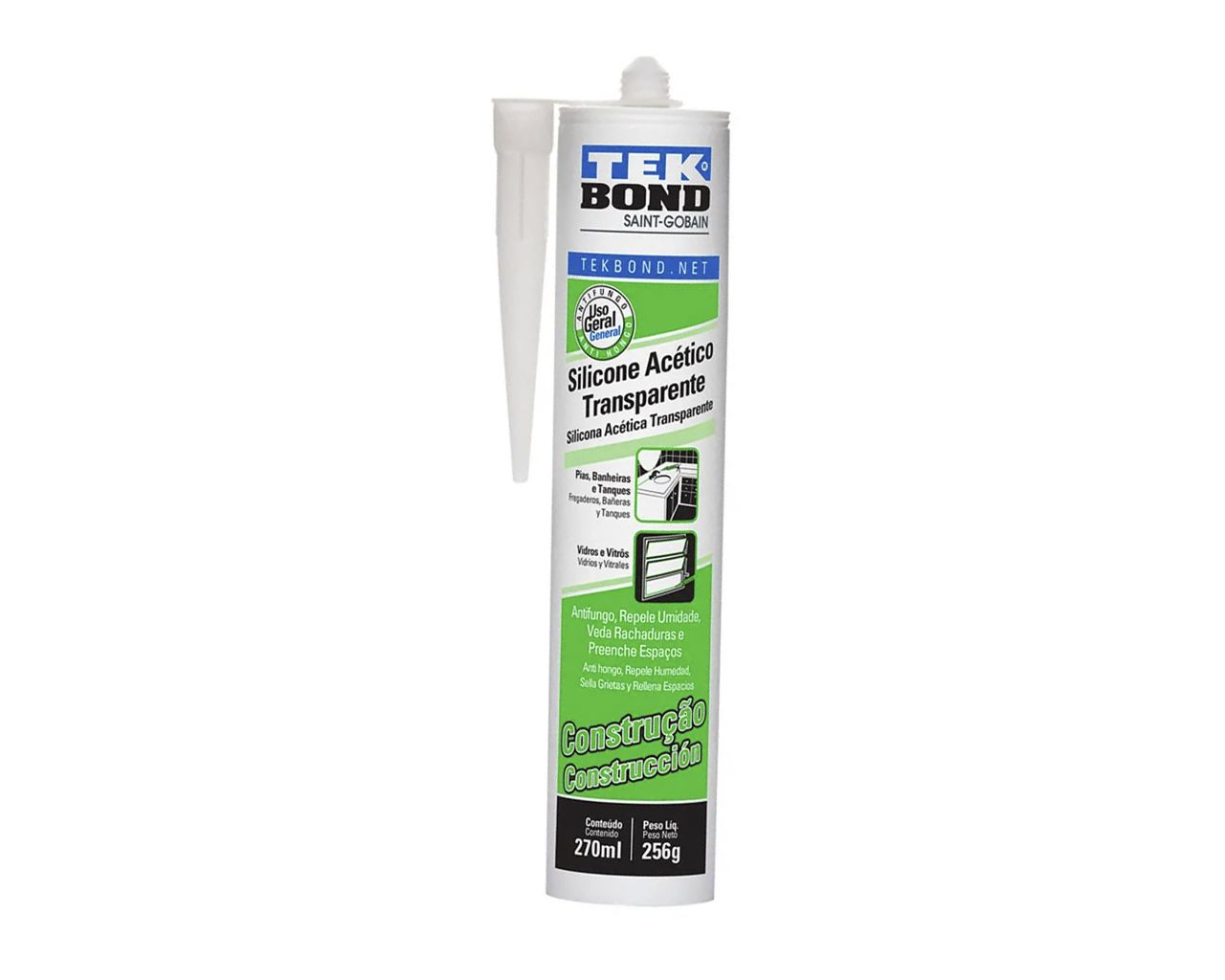 SILICONE ACÉTICO MULTIUSO TRANSPARENTE 256G