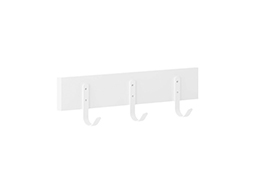 CABIDEIRO SIMPLES BRANCO COM 3 GANCHOS BRANCOS 36CM