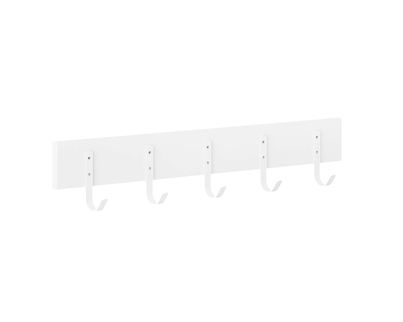 CABIDEIRO SIMPLES BRANCO C/5 GANCHOS BRANCO 60CM