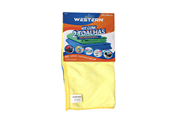 TOALHA MICROFIBRA 30X30CM COM 2 PCS BLISTER