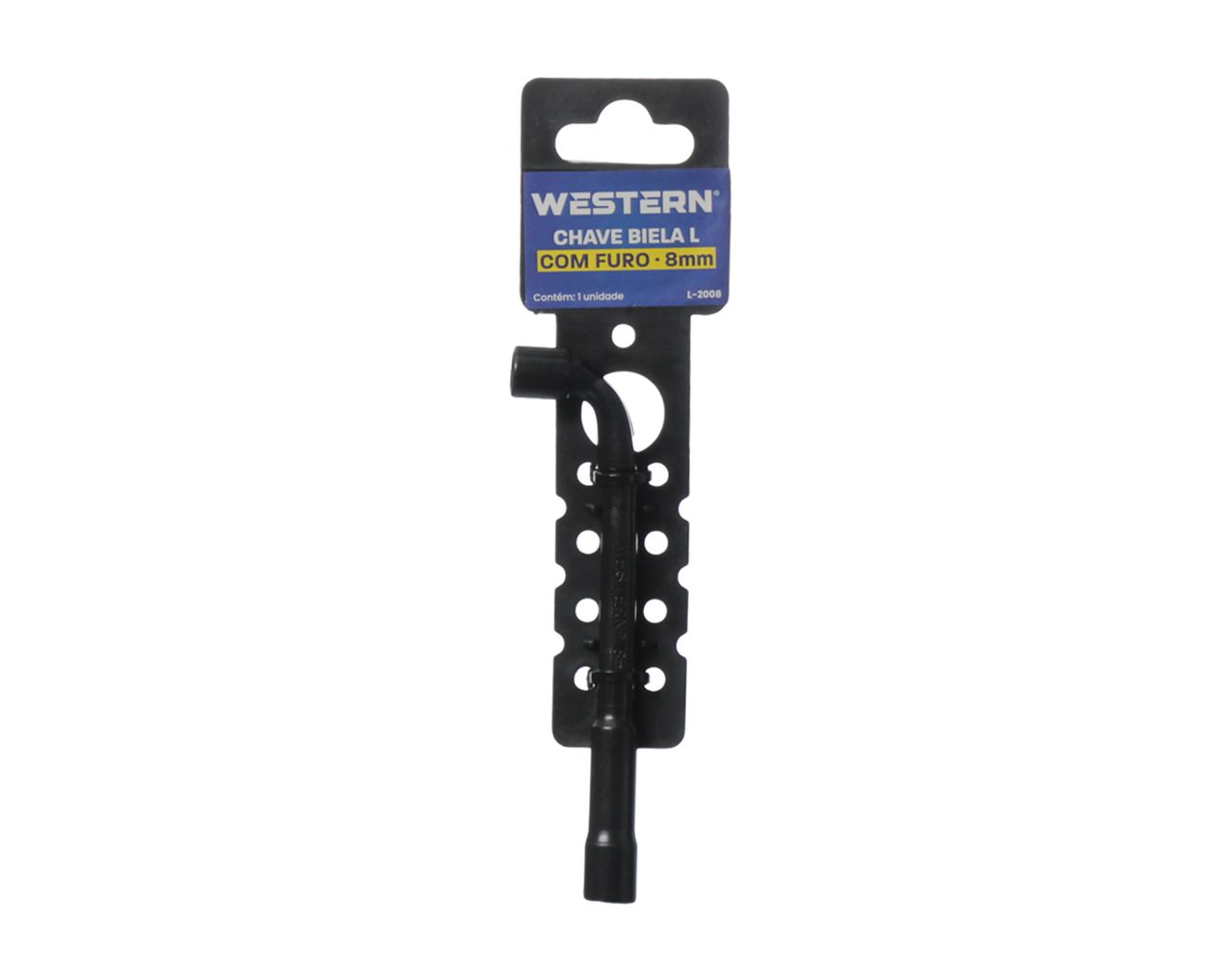 CHAVE BIELA WESTERN COM FURO 08MM BLISTER