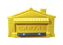 CAIXA DE CARTAS CORREIO CARTAS PLÁSTICA CASA AMARELA GRADE