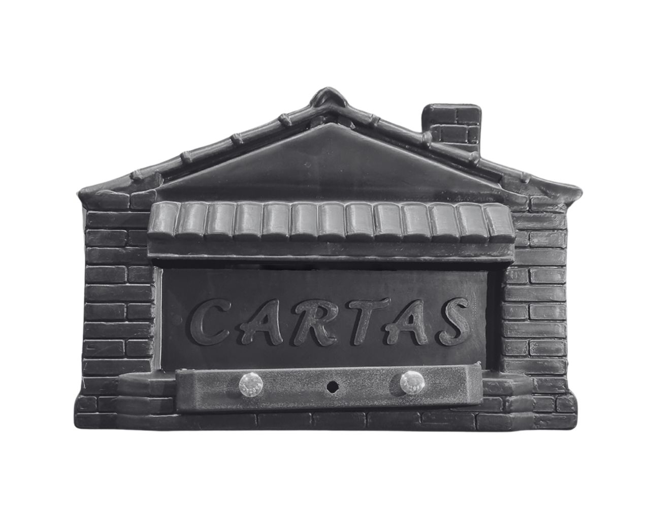 CAIXA DE CARTAS CORREIO CARTAS PLÁSTICA CASA PRETA GRADE