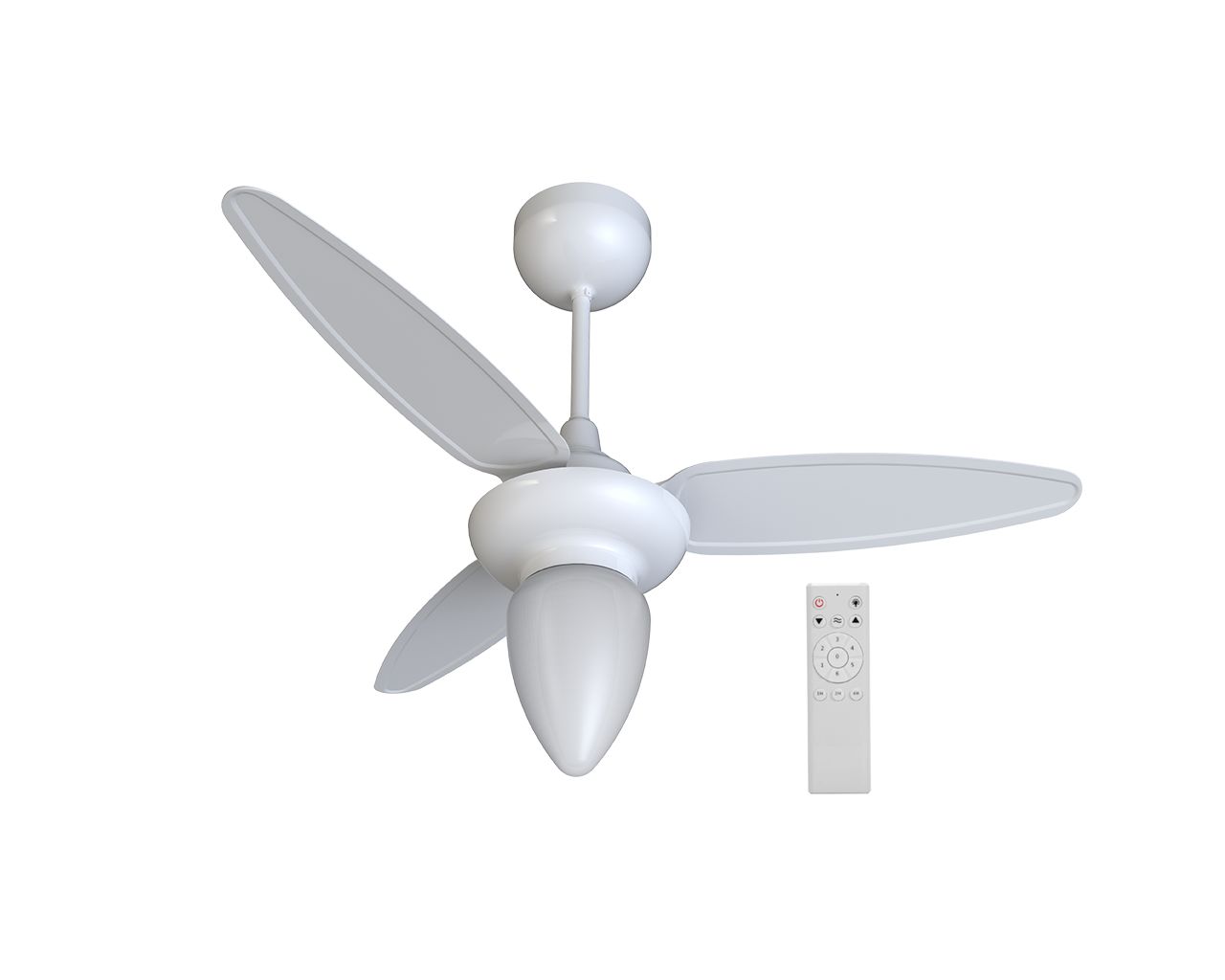 VENTILADOR DE TETO WIND 3 PÁS BRANCO BIVOLT 6 VELOCIDADES CONTROLE REMOTO
