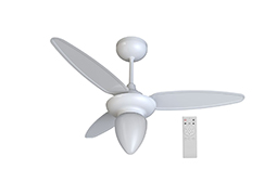 VENTILADOR DE TETO WIND 3 PÁS BRANCO BIVOLT 6 VELOCIDADES CONTROLE REMOTO