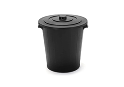 CESTO LIXO REDONDO PRETO 100 L
