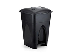 LIXEIRA PEDAL PRETA 65 L
