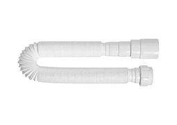 SIFÃO FLEXÍVEL EXTRA LONGO BRANCO 1,30M BLISTER