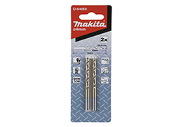 BROCA AÇO RÁPIDO HSS-TIN 4 x 75MM COM 02 PCS D-64060