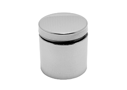 ESPAÇADOR DE VIDRO 2,5CM METAL CROMADO