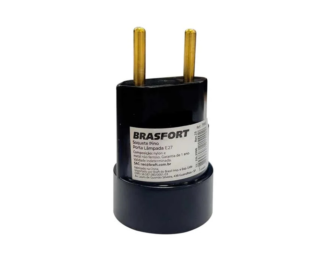 SOQUETE PINO PORTA LÂMPADA PRETO E-27 7995