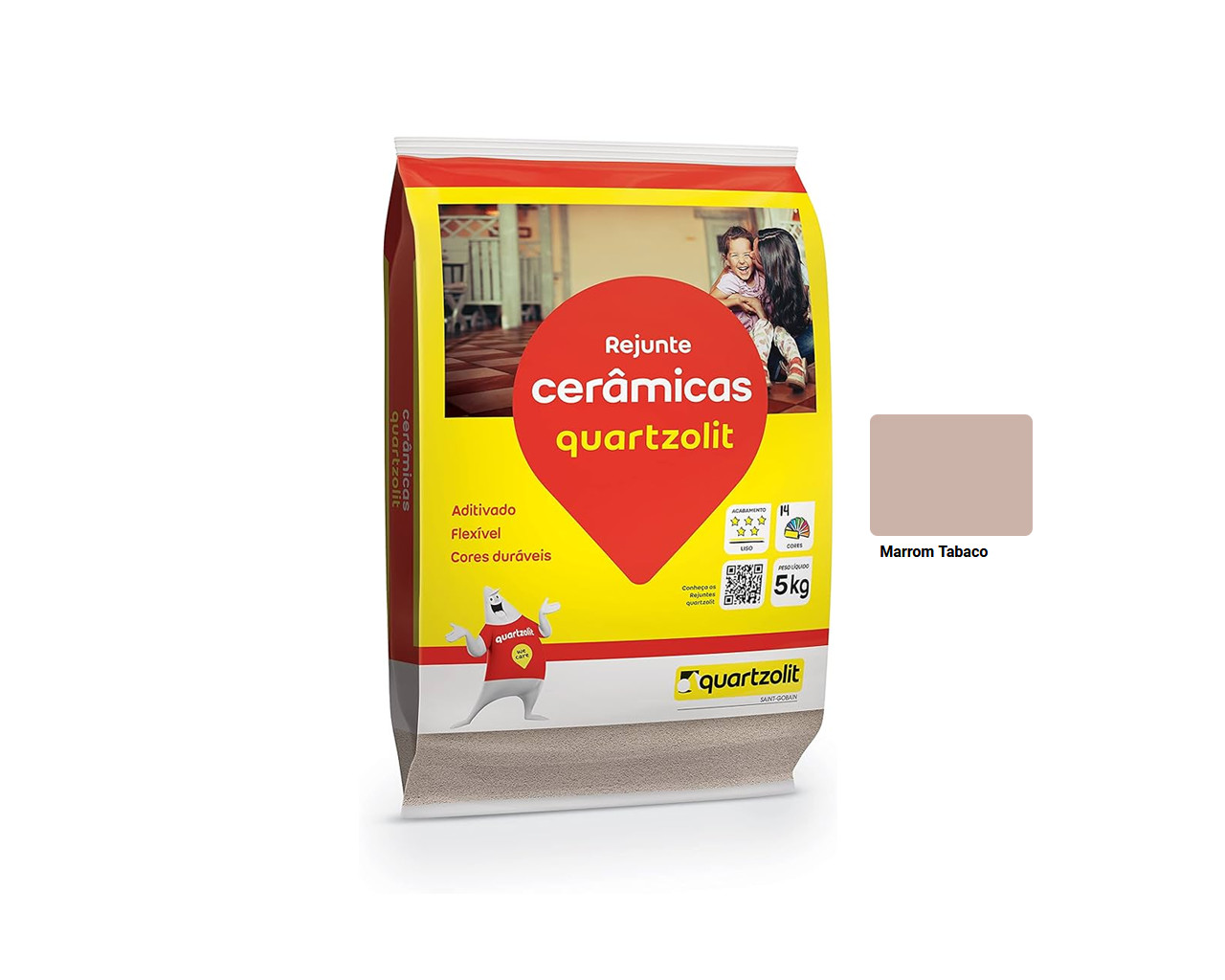 REJUNTE QUARTZOLIT CERAMICAS MARROM TABACO 5KG
