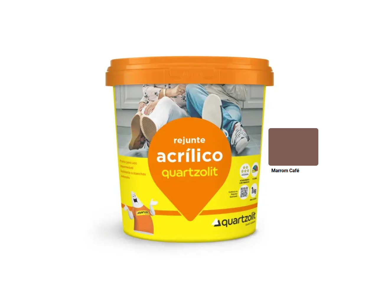 REJUNTE QUARTZOLIT ACRILICO MARROM CAFÉ 1KG