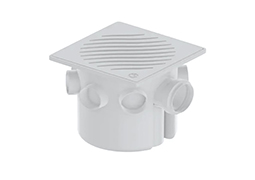 CAIXA SIFONADA QUADRADA BRANCA 150X185X75MM