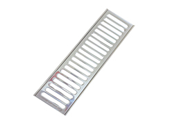 GRELHA INOX RETANG C/SUPORTE 010X50