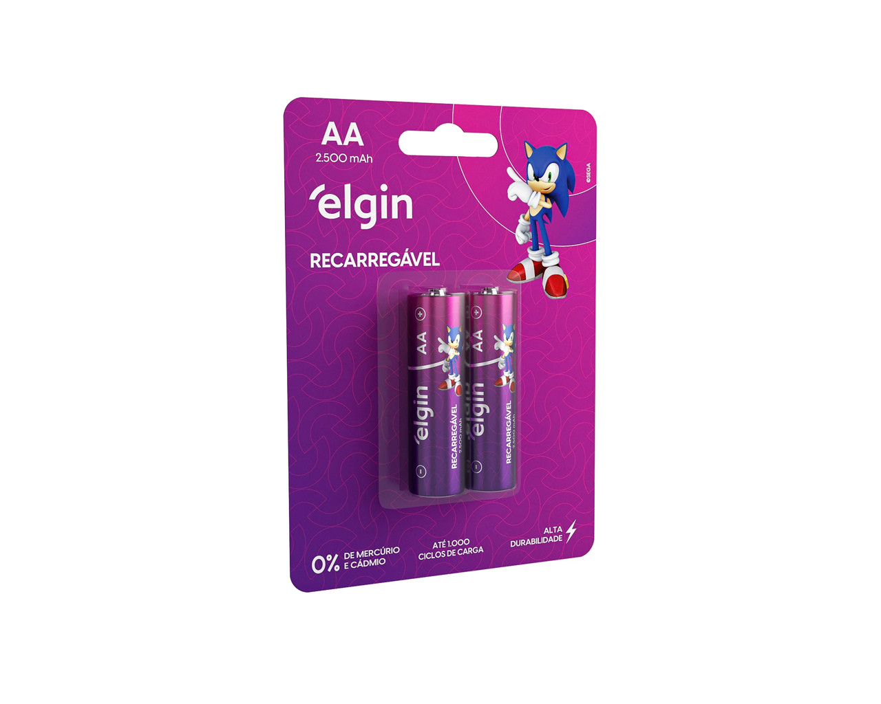 PILHA RECARREGAVEL AA-2500 2PCS BLISTER