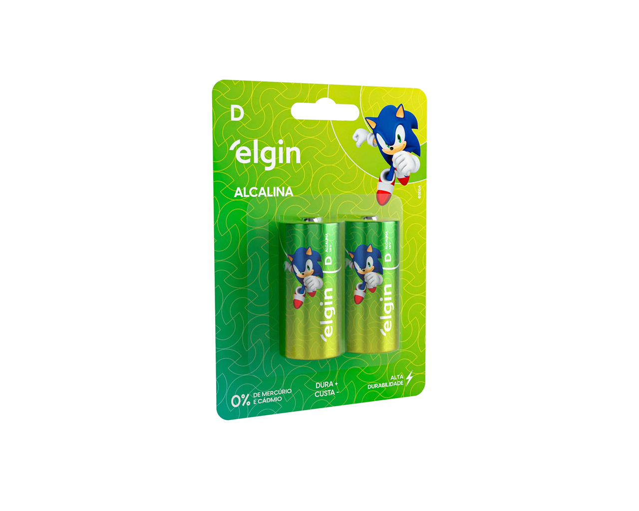 PILHA ALCALINA ELGIN SONIC D 2PCS BLISTER