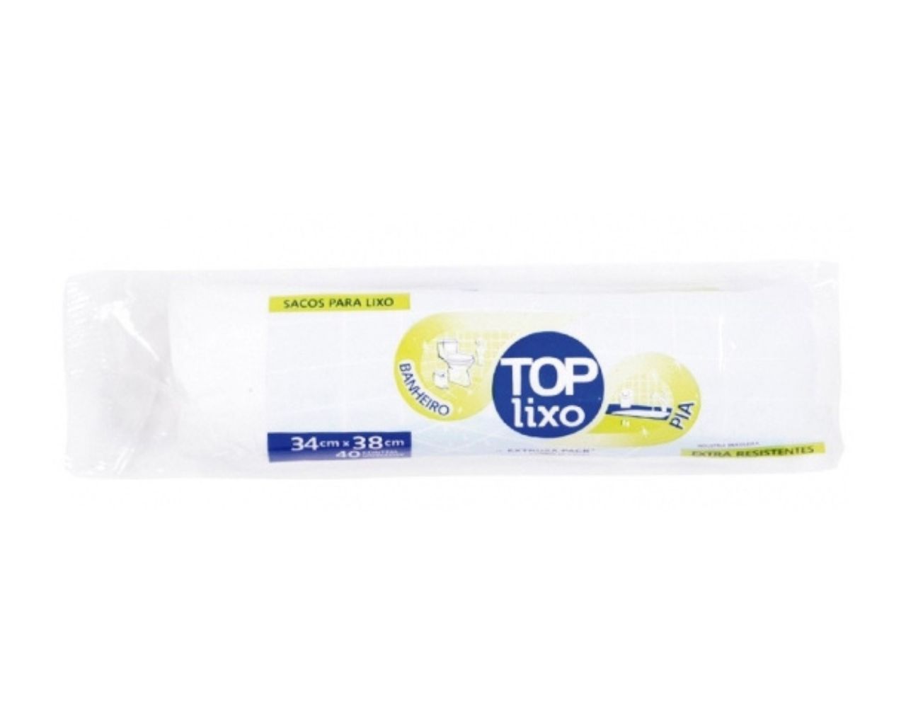 SACO LIXO BRANCO PIA E WC 40 UND 34X38