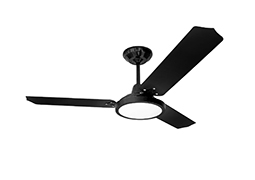 VENTILADOR LUMI LED PRETO 127W 220V