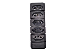 TOMADA EM BARRA QUINTUPLA PRETA BIAMP 20A 2P+T BLISTER