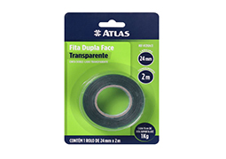 FITA DUPLA FACE TRANSPARENTE 24MM x 2M AT2924/2