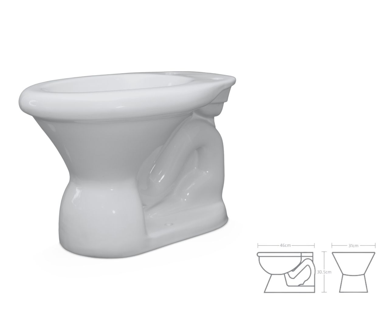 BACIA CONVENCIONAL INFANTIL BRANCA 