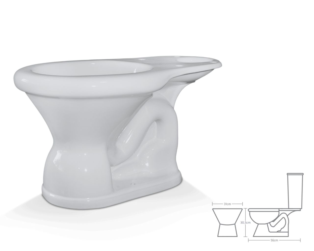 BACIA P/CAIXA ACOPLADA INFANTIL BRANCA 