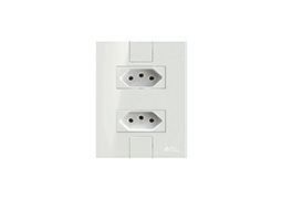 TOMADAS CLICK 2 TOMADAS 2P+T 10A/250V HORIZONTAL COM PLACA 49084