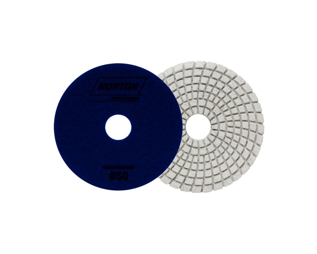 DISCO DE LIXA DIAMANTADO POLIMENTO COM VELCRO 100 G050 AZUL ESCURO