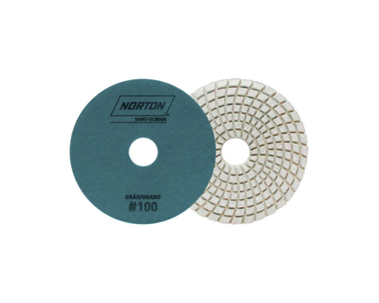 DISCO DE LIXA DIAMANTADO POLIMENTO COM VELCRO 100 G100 AZUL