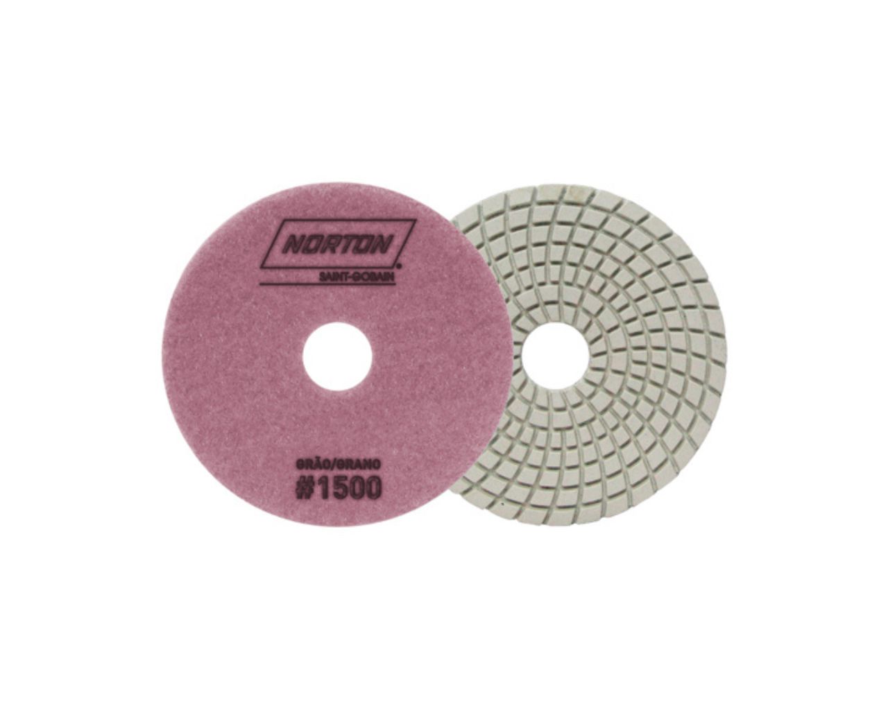 DISCO DE LIXA DIAMANTADO POLIMENTO COM VELCRO 100 G1500 ROXO