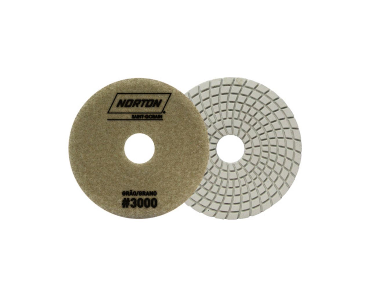 DISCO DE LIXA DIAMANTADO POLIMENTO COM VELCRO 100 G3000 MARROM