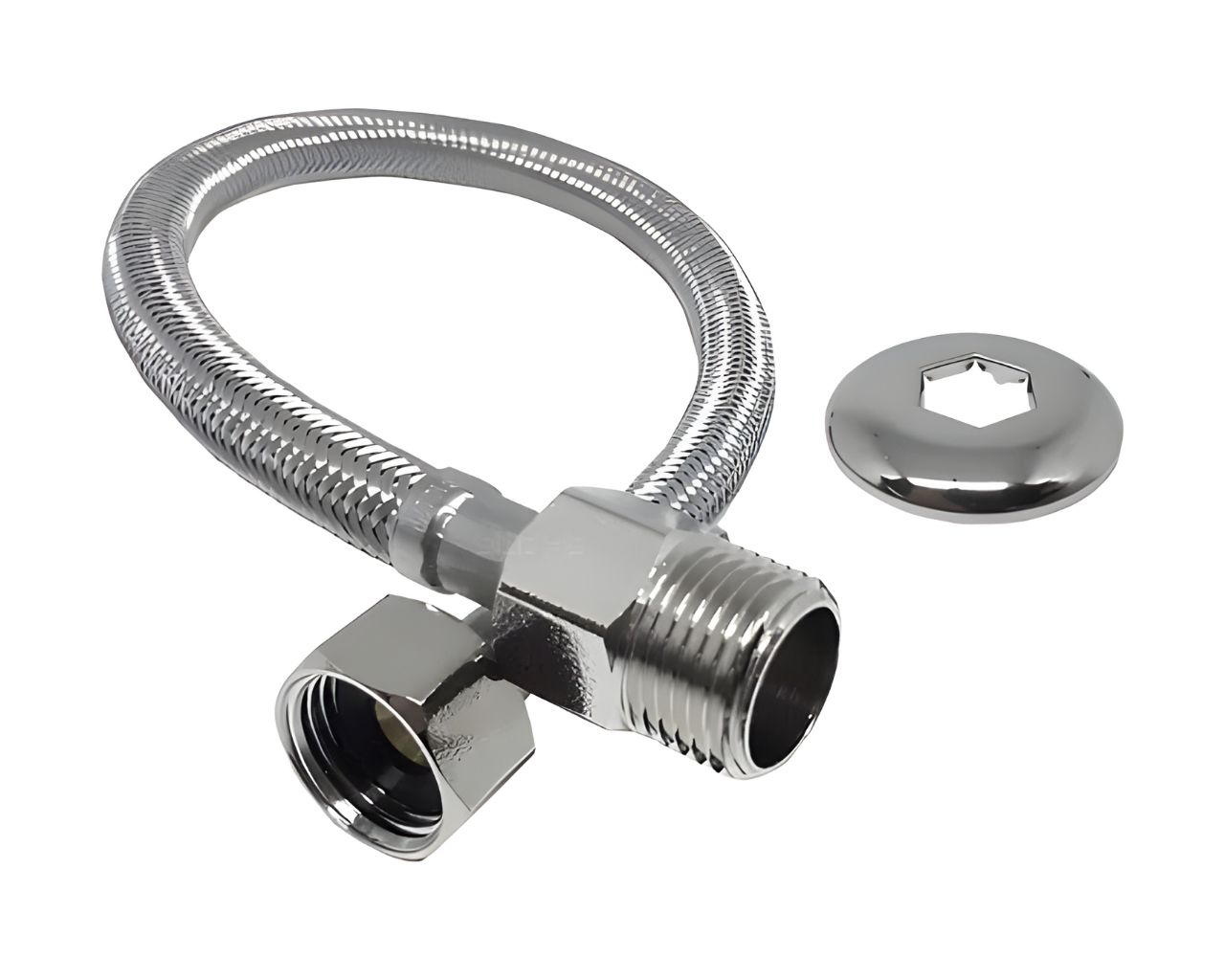 ENGATE FLEXÍVEL MALHA INOX 40CM BLISTER