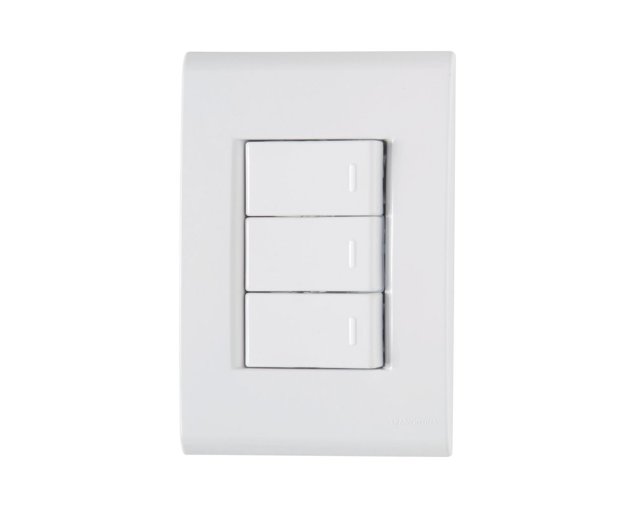 CONJ 4X2 COM 3 INTERRUPTORES TRAMONTINA LIZ