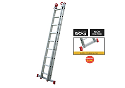 ESCADA ALUMÍNIO EXTENSIVA DUPLA 09X2 DEGRAUS