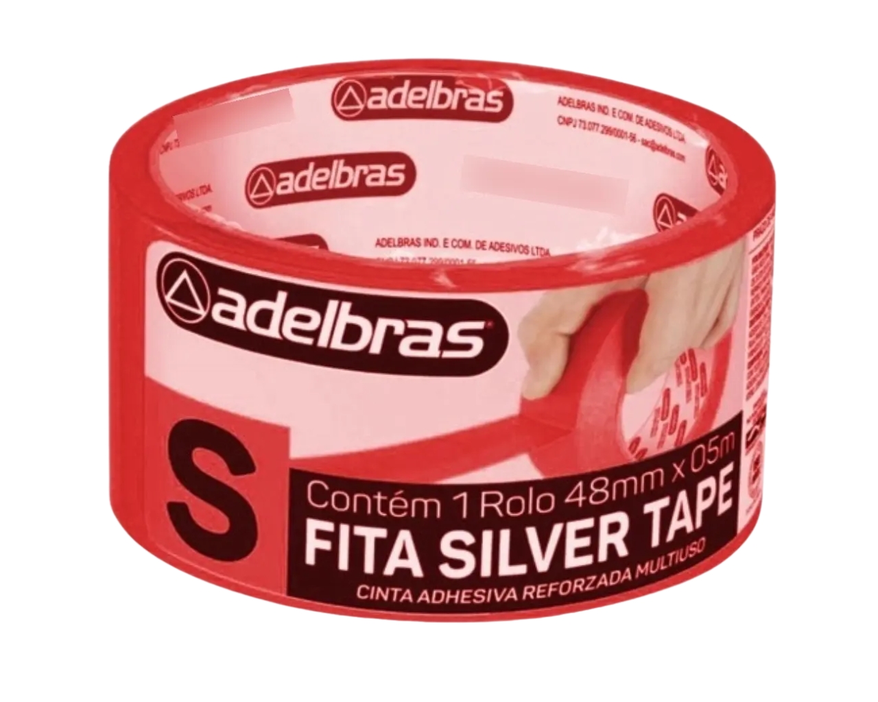 FITA SILVER TAPE ADELBRAS VERMELHA 48MMX5M