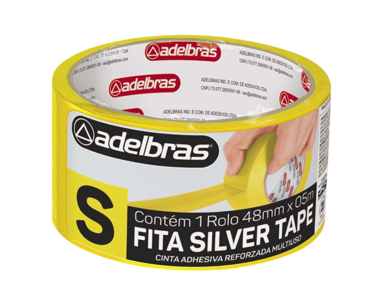 FITA SILVER TAPE ADELBRAS AMARELA 48MMX5M