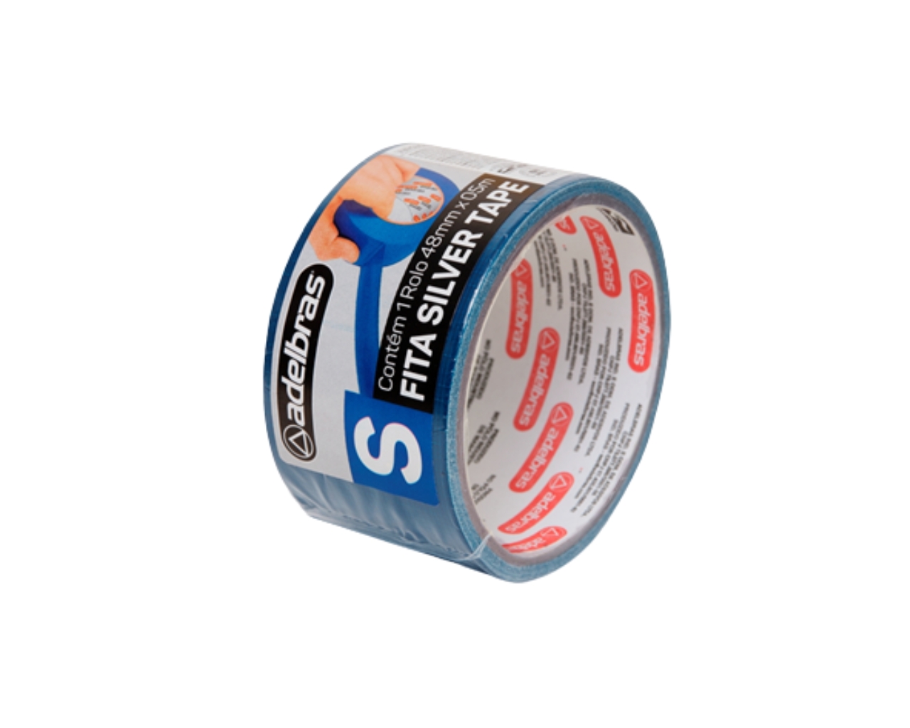FITA SILVER TAPE ADELBRAS AZUL 48MMX5M